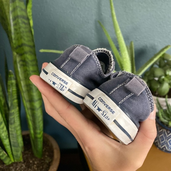 Converse Navy and White Velcro Sneakers - Picture 5 of 5